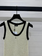 CHANEL ROUND-NECK SEQUIN KNIT VEST 274864