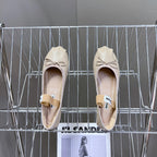 BALLET FLAT SHOES LIGHT NUDE SHEEPSKIN