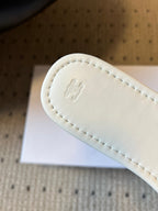 Celine 26 Flat Mule Slippers White Sheepskin 621530