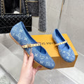 LV 26s Ballet Flats Blue Denim 610838