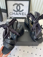 CC 26s Sandals 55 Black Sheepskin 650080