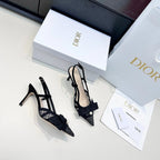CD 26 Slingback 85 Black Mesh Leather 622212