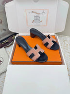HM 26ss Oran Sandals 50 Black Light Pink Suede Sheepskin 625239