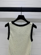 CHANEL ROUND-NECK SEQUIN KNIT VEST 274864