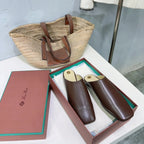 FLAT BUBBLE IN BROWN LAMBSKIN