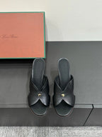 LP HIGH HEELS 25S IN BLACK LAMBSKIN