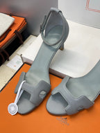 HM 26ss High Heel Sandals 70 Ash Gray Cowhide 607124