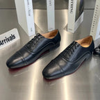 Christian Louboutin 2026 Greggo Oxford Shoe Black Red Calfskin 384247