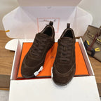 HM 26ss Sneakers Brown Fabric Suede 638582
