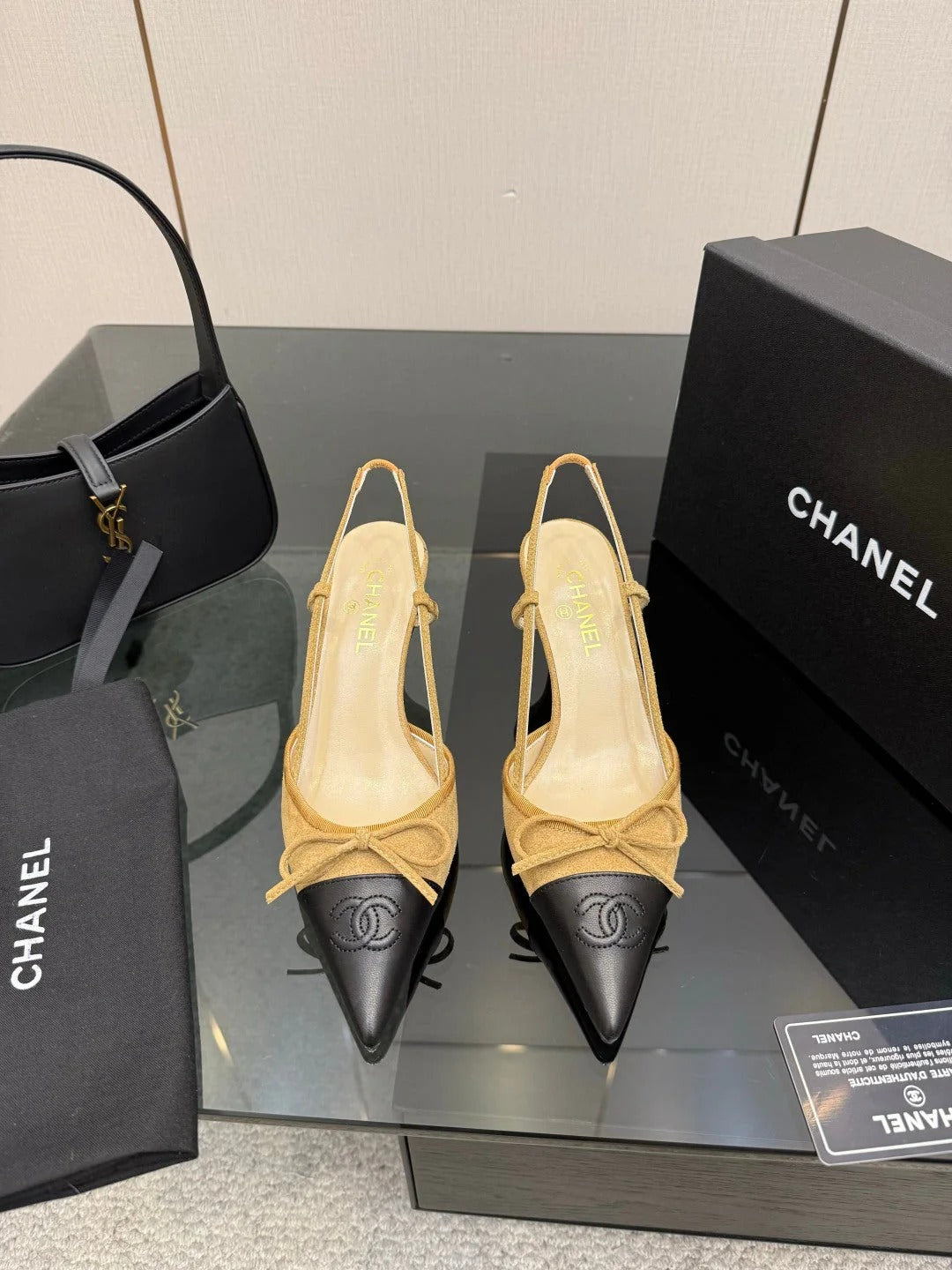 CC 26s Slingback 65 Brown Black Suede Cowhide 651327