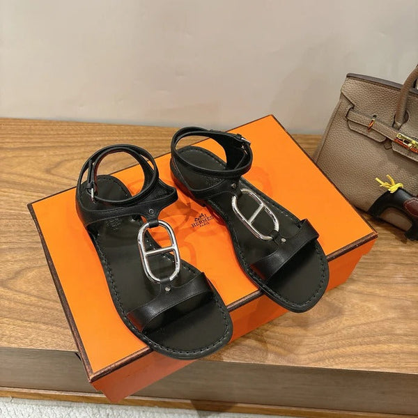 HM 26ss Sandals Black   Leather 638533
