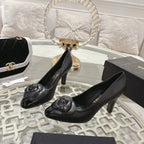 CC 26s High Heels Pump 85 Black Sheepskin 627010