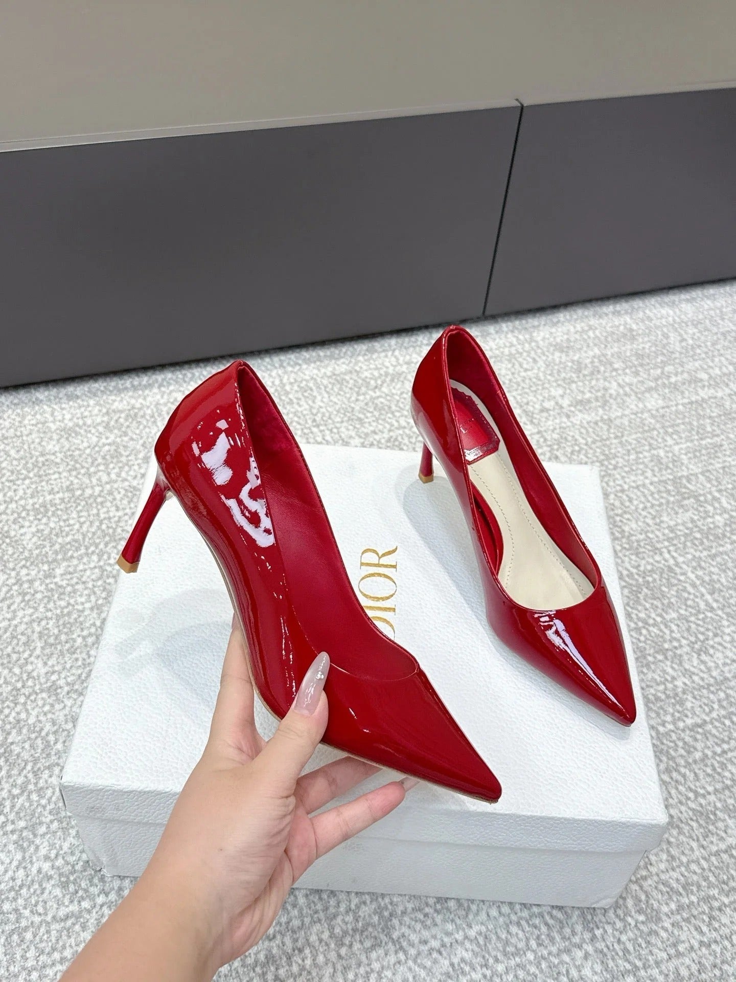 CD 26s High Heels Pump 85 Red Patent Leather 661474