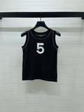 Chanel 2026 Wavy-edged Round Neck Knit Vest Tencel Viscose 356473