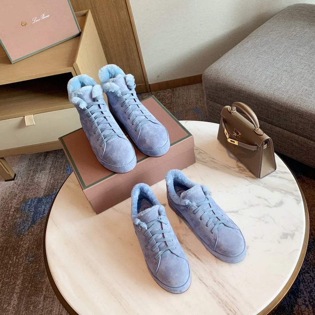 LP WINTER NUAGES HIGH SNEAKERS SAPPHIRE LAMBSKIN