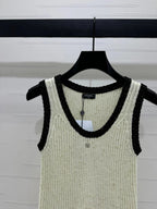 CHANEL ROUND-NECK SEQUIN KNIT VEST 274864