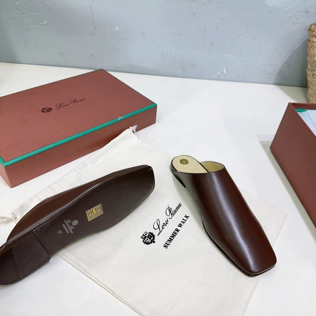 FLAT BUBBLE IN BROWN LAMBSKIN