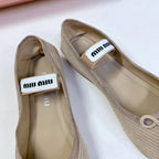 BALLET FLAT SHOES BEIGE SHEEPSKIN