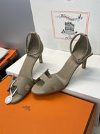 HM 26ss High Heel Sandals 70 Taupe Cowhide 607122