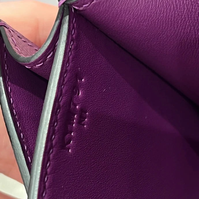 Hermes 2026 Constance Bag Purple Leather With Silver Hardware