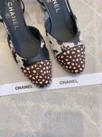 Chanel 2026 Slingback White Brown Black Calfskin 556950