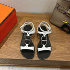 HM 26ss Sandals Black White Genuine Leather 638532