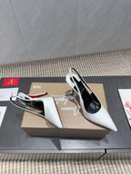CL 26SS Slingback 100 White Patent Leather 613985