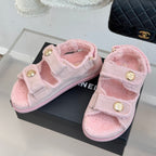 CC 26 Dad Sandal Pink Velvet Wool 609761