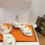 HM 26ss High Heel Sandal 50 White Calfskin 638409