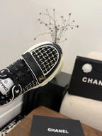 CC 26s Casual Sneaker Black White Tweed Leather 183604