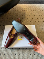 CD 26s Low Heel Pump 30 Dark Red Cowhide 651158