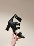 CD 26s High Heel Sandal 65 Black Sheepskin 661537