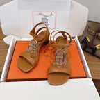 HM 26ss High-heeled Sandals 50 Brown   Leather 638531
