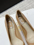 CD 26s High Heels Pump 85 Beige Patent Leather 661475