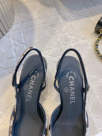 Chanel 2026 Slingback White Brown Black Calfskin 556950
