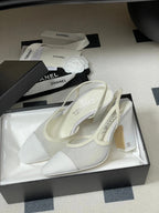 CC 26s Slingback 95 White Mesh Fabric Sheepskin 649441
