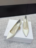 CD 26s High Heels Pump 85 White Patent Leather 661476