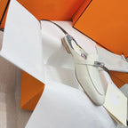 0Z Mule White Calfskin