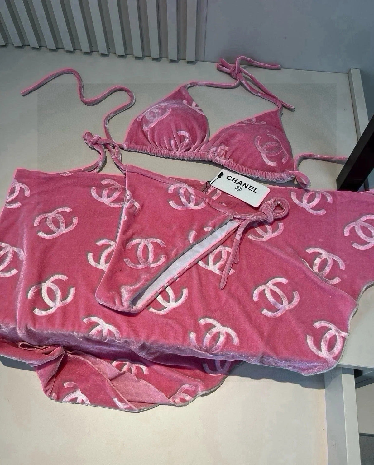 CC BIKINI SWIMSUIT SET IN PINK 624523