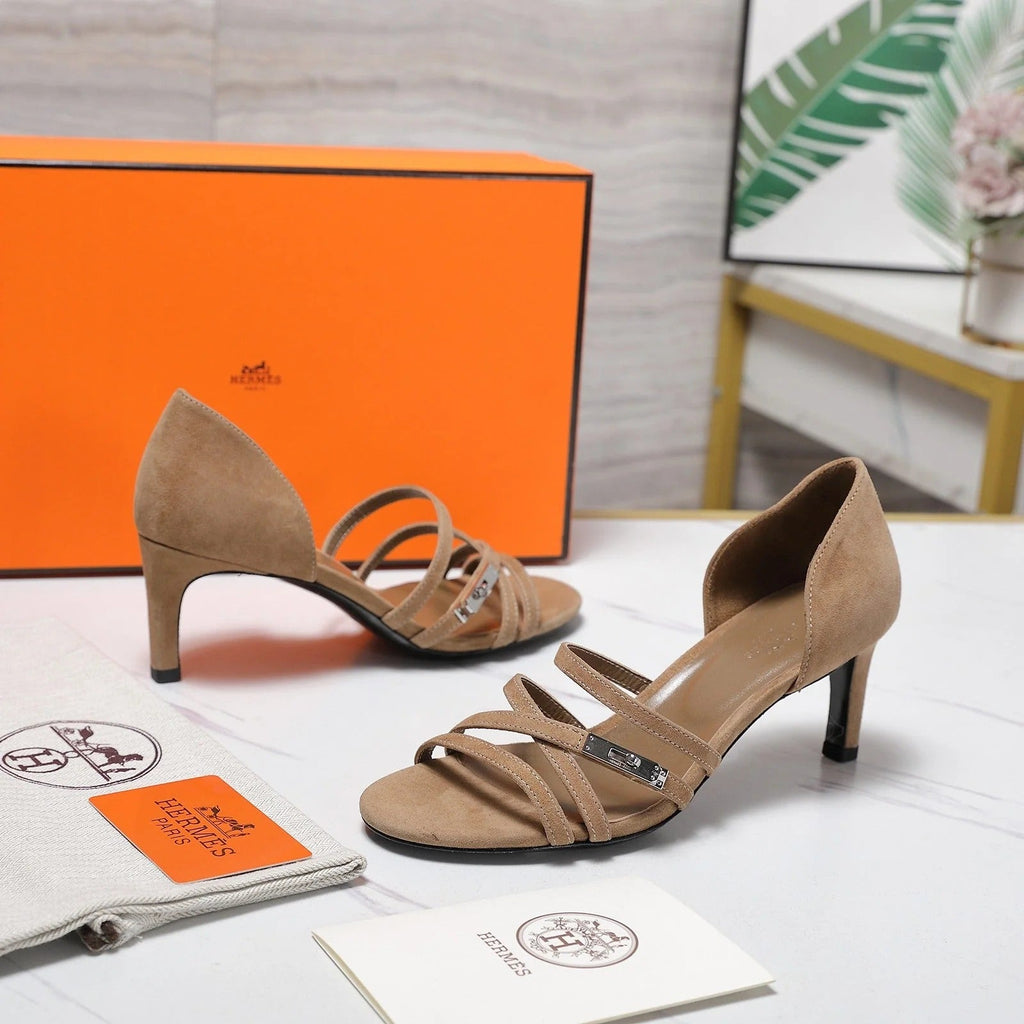 HM 26ss Sandals 65 Light Brown Suede 601228