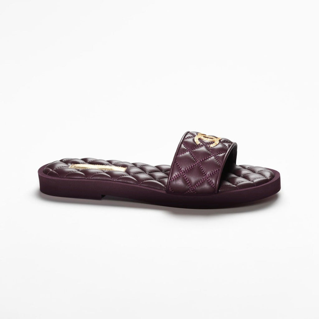 mules burgundy lambskin lambskin