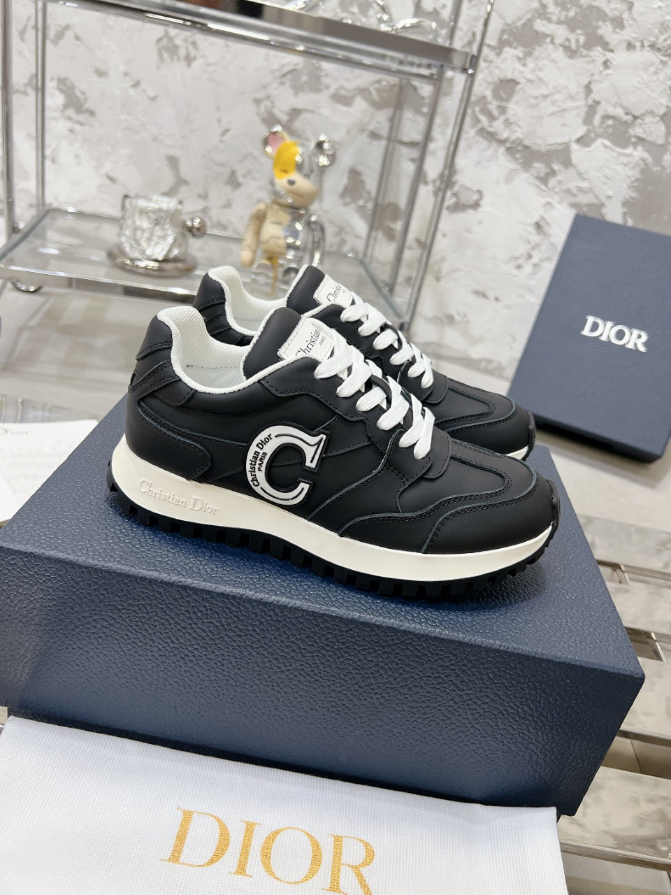 C'est Dior Sneaker 35mm Black Cowhide