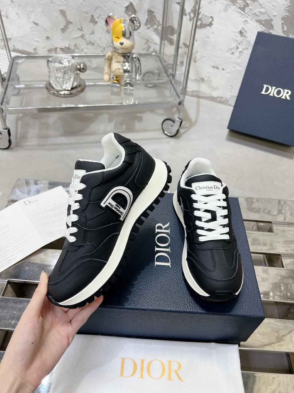 C'est Dior Sneaker 35mm Black Cowhide
