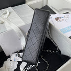 Medium Classic Flap Bag 23cm Black Caviar Silver Hardware