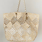 CC 2025 Beach Tote 52 Beige Raffia