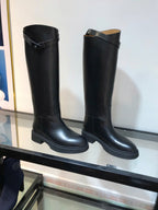 HM Black Leather Jumping High Boots